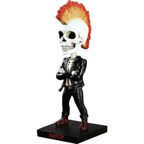Car Dashboard Decoration Personality Shaking Head Skeleton Figurine Mini Doll For Car Goods Car Interior Accessories Decoration