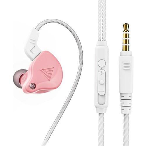 2021 Cute Colorful QKZ AK6-X 3.5mm In-Ear Earphone Game Headset HIFI Bass Noise Cancelling Earbuds with Mic for Smartphones MP3