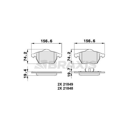 FRONT BRAKE BALATASI SHARAN GALAXY ALHAMBRA 9510 1144180