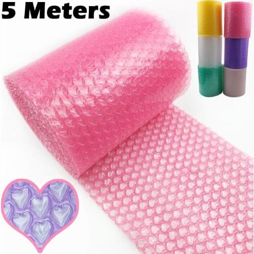 20cm x 5 meter Pink Air Bubble Roll Love Heart-shaped Party Favors Gifts Packing Foam Roll Gift Box Packing Filler Wedding Decor