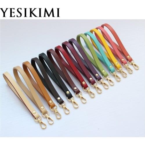 1 pcs Genuine Leather 0.8*15 CM Replacement Short Straps Bag Accessories Wristlet Wrist Bag Strap Handle For Clutches