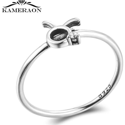 Taurus Twelve Constellation Vintage Zirconia Real 925 Sterling Silver Ring for Women Girl Friend Zodiac Sign Birthday Gift 2021