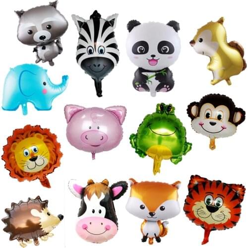 1 piece of safari park party theme aluminum foil balloon childrens birthday party jungle zoo series balloon decoration supplies
