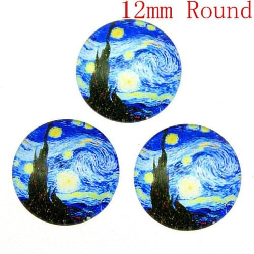 High Quality Sky Flat Back Glass Blank Cabochon Cameo Beads Charms Pendant For Bracelet Earrings Jewelry Diy Accessory