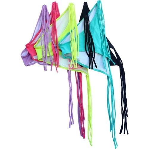 Women Bikini Bottom Sexy Plus Size Panties Female Perspective Secret Brazilian Low Waist Thongs Nightwear Ruffles Tassels