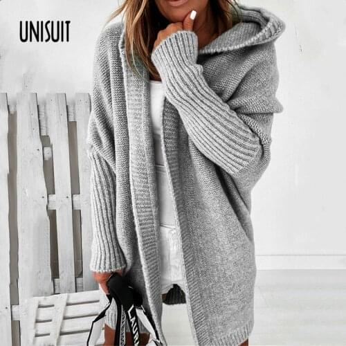 2021 Women Knitted Cardigan Sweater Autumn Winter Elegant Temperament Hoodie Loose Sweaters Fashion Warm Long Sleeve Loose Coat