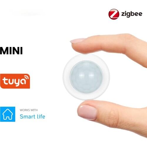 Zigbee 3.0 Tuya Mini Smart Human Motion Movement Body PIR Transducer Sensor Smart Life Home Security Wireless Connection Light
