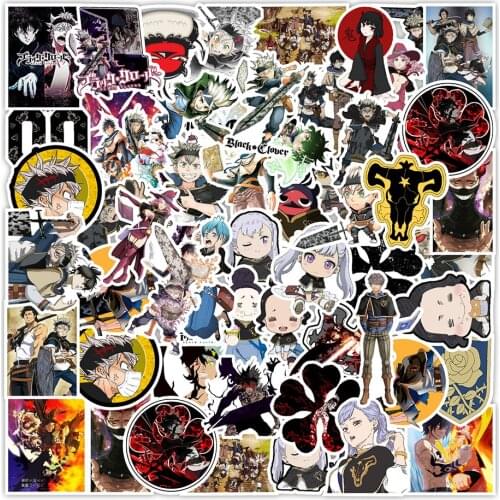 10/30/50pcs Black Clover Anime Stickers Graffiti Waterproof DIY Skateboard Guitar Laptop Phone Bicycle Sticker Kids Cartoon Toys