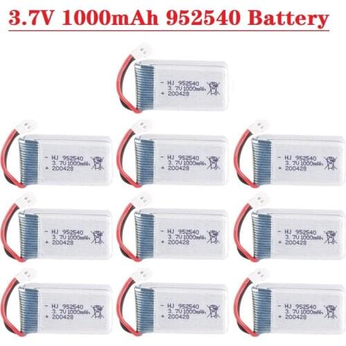 1000mAh 3.7v lipo Battery for KY601S SYMA X5 X5S X5C X5SC X5SH X5SW M18 H5P HQ898 K60 HQ-905 CX30 3.7v Rechargeable battery