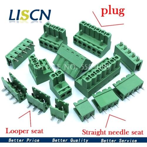 2EDG5.08 2/3/4/5/6/7/8/9/10/12Pin straight/curved pin plug-in terminal 300V 15A 5.08mm pitch connector PCB screw
