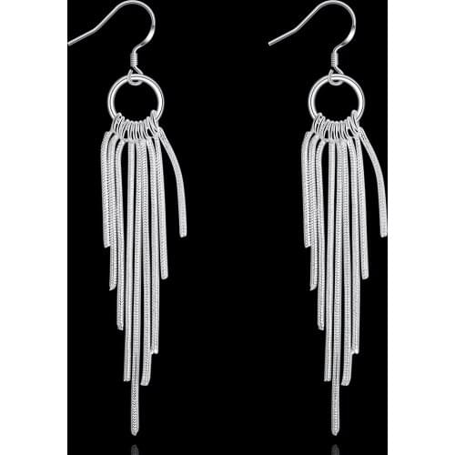 925 Sterling Silver Earrings lady fashion Jewelry for Women Retro tassel earring Valentines Day Gift Trendsetter recommendation