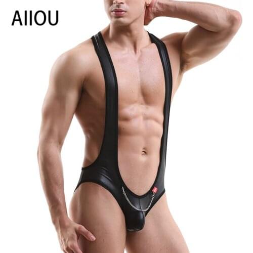 Aiiou Men's Leather Briefs