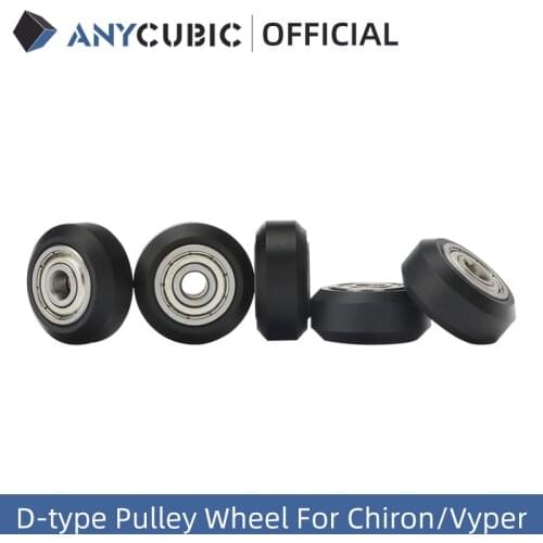 ANYCUBIC Chiron 3D printer Accessories, D-type POW Pulley Wheel With Double Bearing (5pcs, 24x10.2mm)