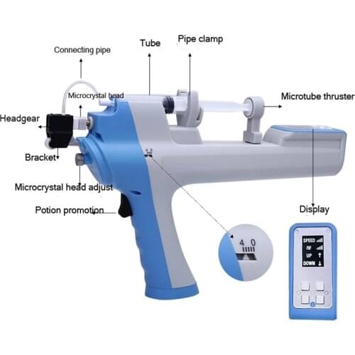 Hydro Vacuum Mesotherapy Gun Handheld No-Needle Injection Meso RF Beauty Makeup Device Facial Whitening Remove Wrinkles Machine