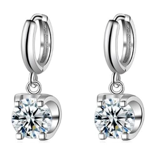 Atmospheric fashion popular personality temperament wild long zircon female models silver plated ear rings YE060