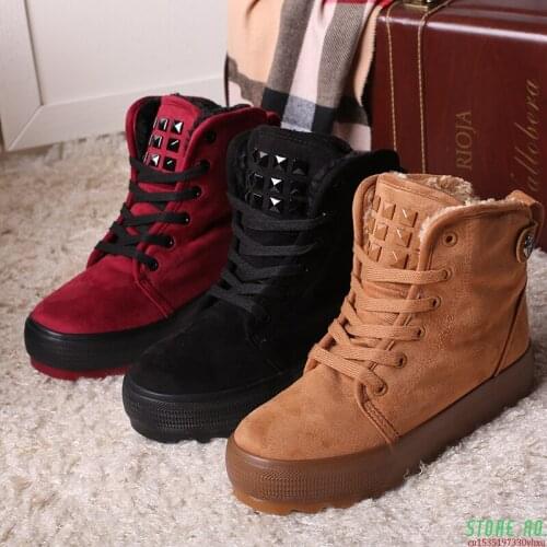 Free Shipping Women Fashion Winter Short Boots Casual Shoes Snow Boots Preppy Style Womens Ankle Boots Size 35~40