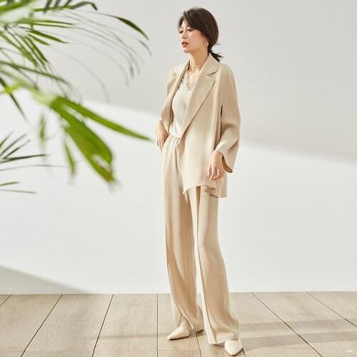 21 spring and summer pants womens new style show thin legs straight elastic waist versatile loose womens straight pants