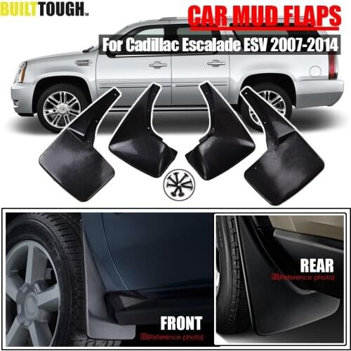 Mud Flaps For Cadillac Escalade ESV W/O Dual Exhaust 2007 - 2014 Splash Guards Mudguards Mudflaps 2008 2009 2010 2011 2012 2013