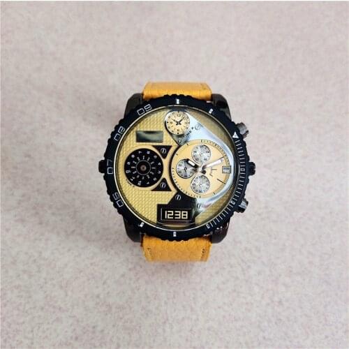 Dual Time Display Watches Men Luxury Brand High Quality Sport Quartz Creative Military Wristwatch Male Gift Relogio Masculino