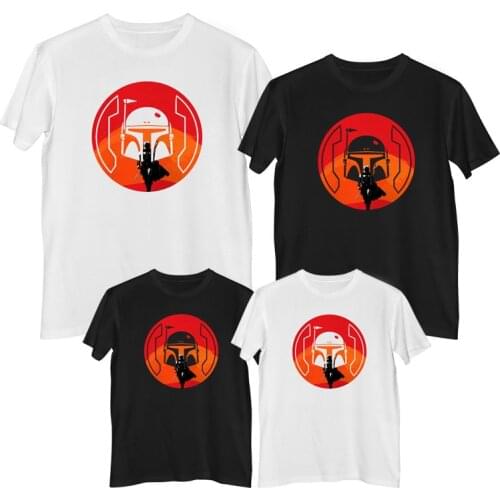 Disney Star Wars The Mandalorian T shirt 100% cotton Fashion family clothes mother father and children graphic t shirts Tops