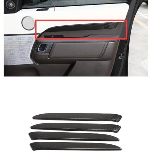 For Land Rover Discovery 5 LR5 2017 Car-Styling Plastic Interior Door Decoration Protector Plate Cover Trim Carbon Fiber 4pcs