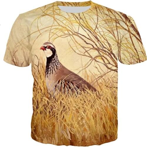 Hunting Partridge Bird Men/women New Fashion Cool 3D Printed T-shirts Casual Harajuku Style Tshirt Streetwear Tops Dropshipping