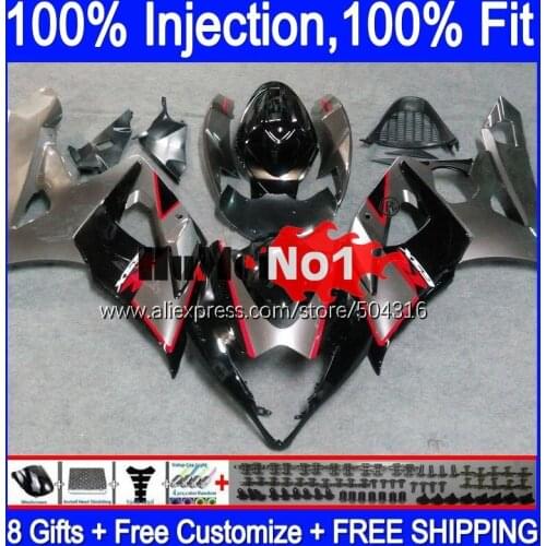 Injection For SUZUKI GSX R1000 GSXR-1000 2005 2006 Grey black 21MC.123 GSX-R1000 GSXR 1000 1000CC 05 K5 GSXR1000 05 06 Fairing