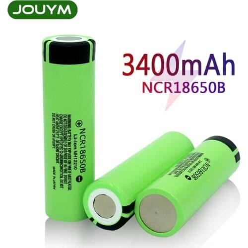 JOUYM Original 18650 Battery NCR18650B 3.7 v 3400mah Bateria 18650 Li-ion Rechargeable Battery