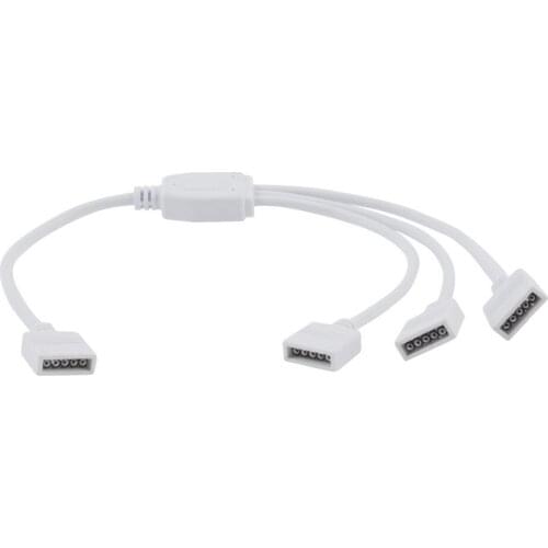 1 to 3 Led Strip Light Connector split Three in one RGB strips extension cable with 4 pin connector for 5050 3528 strips tape
