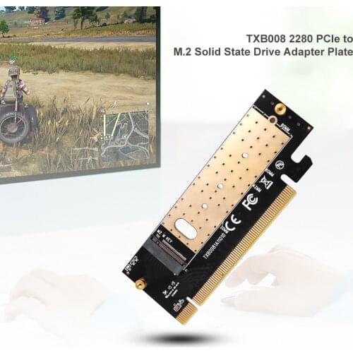 Kebidumei M.2 NVMe SSD NGFF TO PCIE 3.0 X16 X4 Adapter M Key Interface Expansion Card Full Speed Support 2230 to 2280 SSD