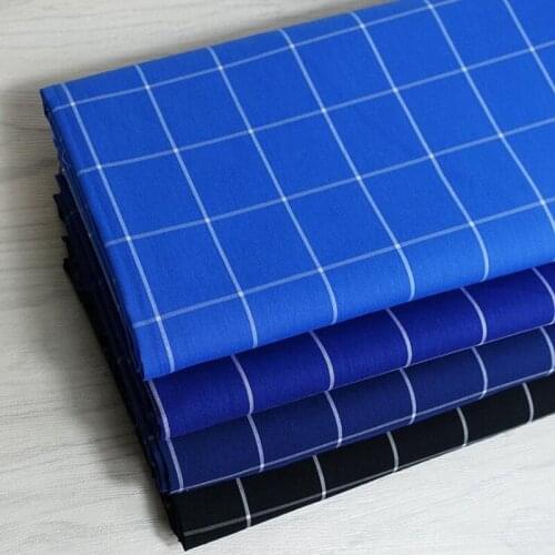 Chequered 60 elastic yarn-dyed casual mens shirt fabrics