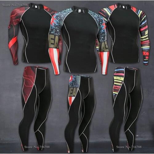 Compression Base Layer Long Sleeves Fitness Shirts Skin Tight Weight Lifting Tops Bodybuilding