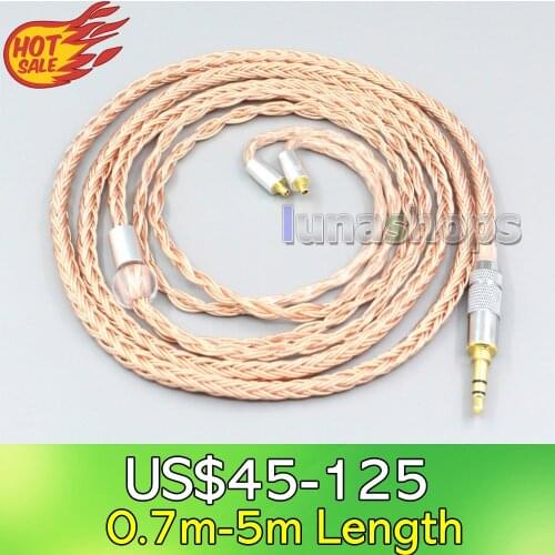 LN006740 2.5mm 3.5mm XLR Balanced 16 Core 99% 7N OCC Earphone Cable For Dunu T5 Titan 3 T3 (Increase Length MMCX)