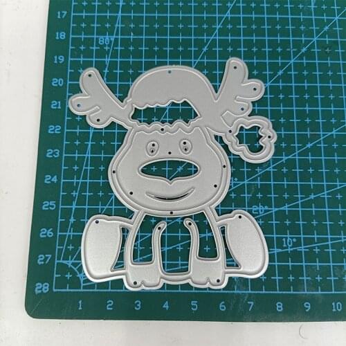 Metal Cutting Dies Christmas Deer Frame DIY Stencils Scrapbooking Photo Album Embossing Paper Card Making Decor 2021 Punch