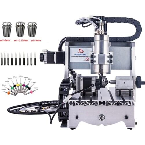 DIY Mini CNC Router 3020 800W 4Axis CNC wood carving machine USB Mach3 control