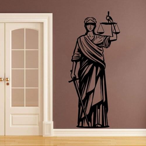 Themis Greek Goddess of Justice Wall Sticker Bedroom Living Room Themis God Justic Wall Decal Vinyl Decor
