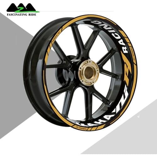 Motorcycle stickers Ya-maha yzf R1 wheel hub Decal waterproof retro gloss rim edge color bar