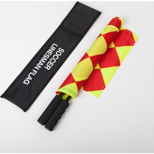 New Soccer linesman flags 1 pair Sports Fair Play flag set Football referee flag Soccer referee equipment Wholesale