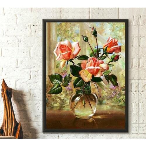 Outerpe Painting Flowers By Numbers