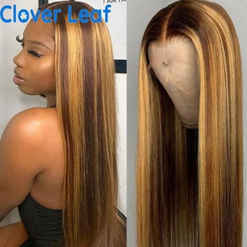 Highlight Wig Remy 200% Straight Frontal Wig Transparent Lace Frontal Wig 13x4 Lace Frontal Wig 30 Inch Straight Closure Wig