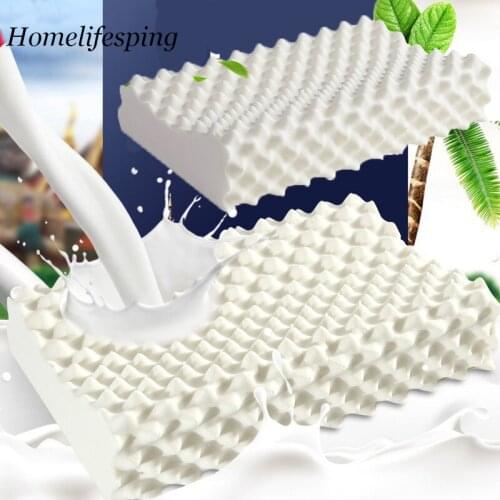 Pure Natural Latex Orthopedic Pillows Thailand Remedial Neck Sleep Pillow Protect Vertebrae Health Care Bedding Cervical Pillow