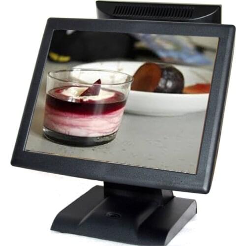 POS system for supermarket POS machine fanless dual screen 15+12'' Commercial computer Point of Sales Cashier Cash Register
