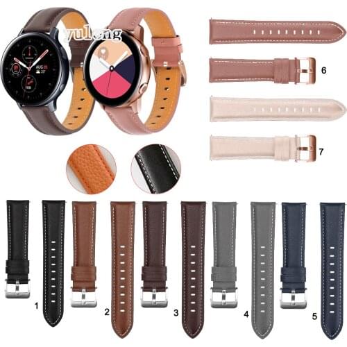 20mm Leather Watch Bands Straps for Samsung Active Smart Watch Replacement Elegant Wrist band strap Fashion Sport Bracele