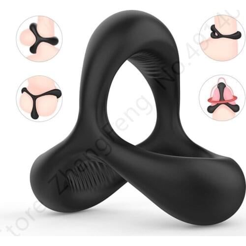 Silicone Penis Ring Cock Ring Dickscrotal Bound Sex Toys For Man Triple Ring Penis Ring On Penis ejaculation delay ring Sex Shop