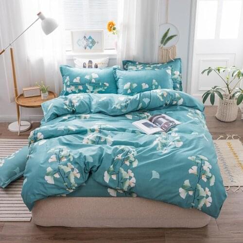 Blue Chinese style Duvet Cover 220x240 Pillowcase 3PcsEU Size Quilt Cover 200x200 Blanket CoverQueen King Size Bedding Set