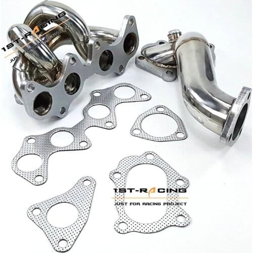Turbo Manifold Header TD04 Flange +downpipe for 96-99 Starlet EP82 EP91 4E-FTE NEW
