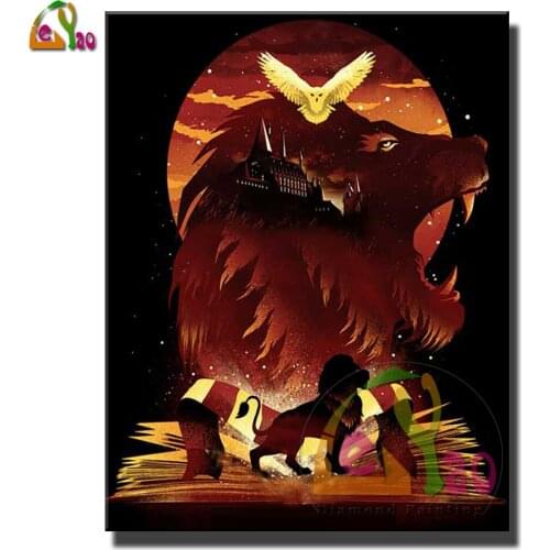 Magic Book Lion Owl Castle 5d Diy Diamond Painting Full Square/Round Cross Stitch Set Diamond Embroidery Beads Mosaic Home Decor