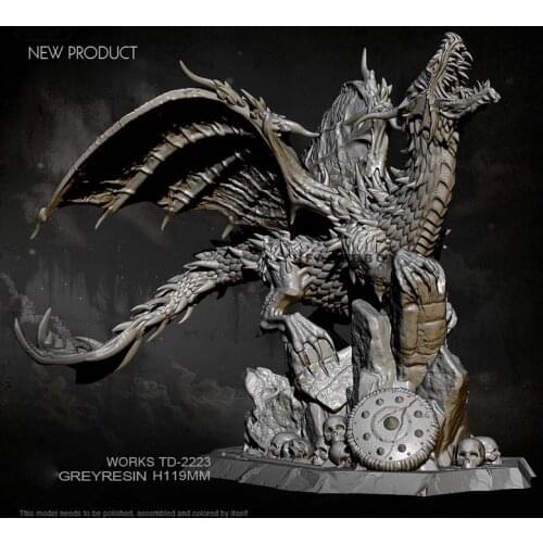 YUFAN GK Handmade White Model Width 119mm The Son OF Dragon King Resin Soldier (Unpainted Kits) TD-2223