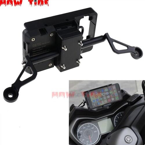 Motorcycle USB Charger Mobile Phone Holder Stand Bracket for Yamaha XMAX125 250 XMAX300 400 2017 2018