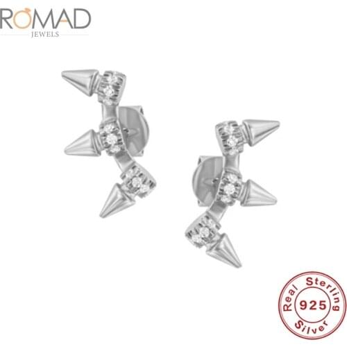 ROMAD S925 Sterling Silver Irregular Earrings 2020 Personality Jewelry For Women Statement Creative Stud Earrings Korean Brincos